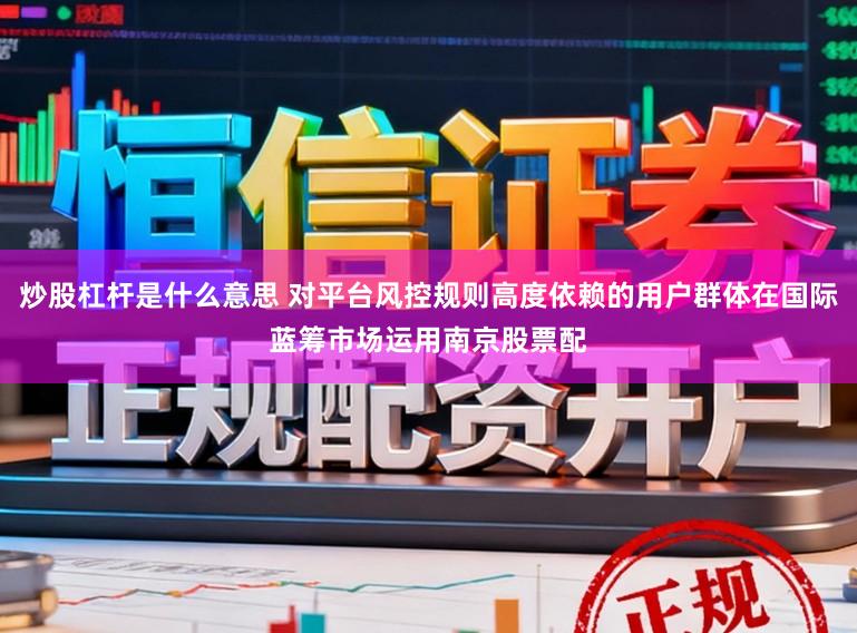 炒股杠杆是什么意思 对平台风控规则高度依赖的用户群体在国际蓝筹市场运用南京股票配